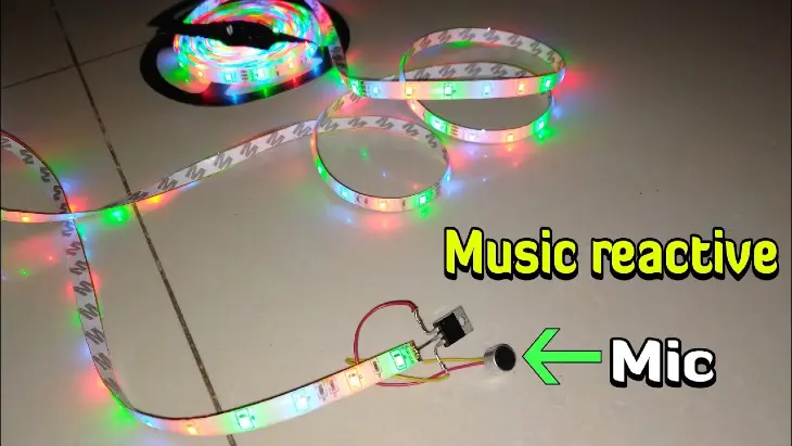 cara membuat lampu led strip mengikuti musik